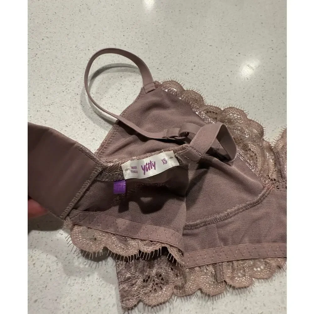 Yitty Smoothing Lace Plunge‎ Bralette Tan XS